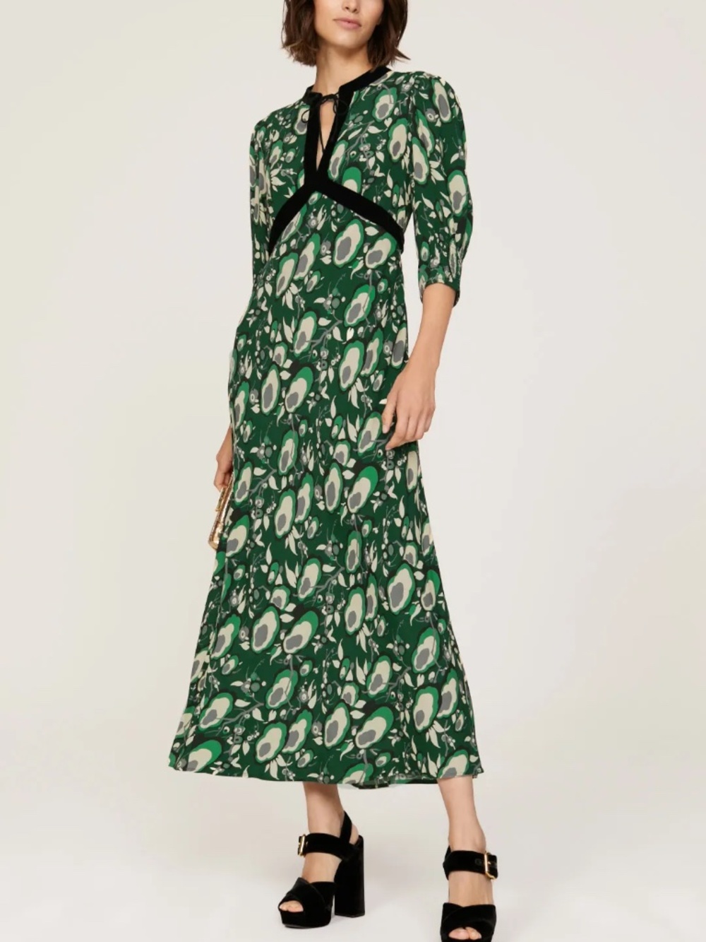 Rixo Petra printed crêpe midi dress - size XS